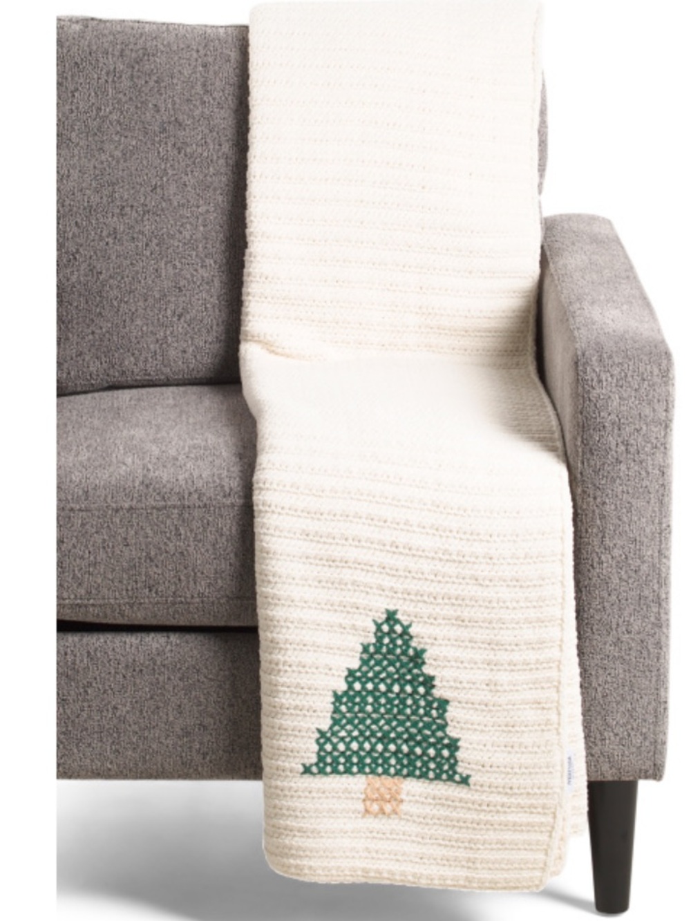 Martha Stewart Cozy Winter Tree Throw Blanket - Holiday Home Accent